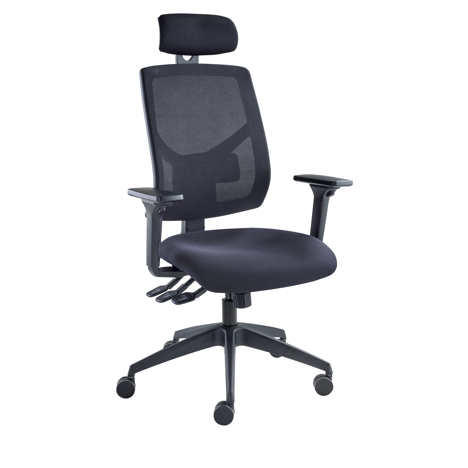 Vision High Back Mesh Chair - Headrest - Adjustable Arms - Ocean