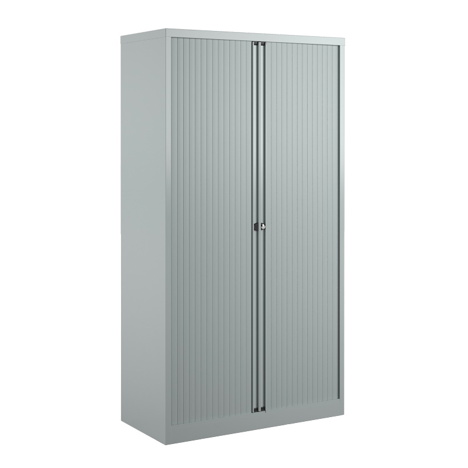 Bisley Tambour Cupboards 1970-1985mm - Silver