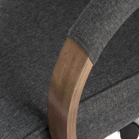 Greyson Executive Grey Fabric Armchair