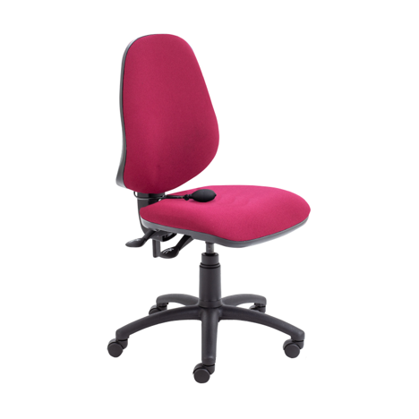 Calypso Ergonomic Office Chair with 2 Levers and Lumbar Pump - Claret