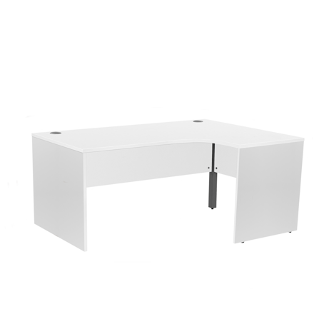 Panel Ended Radial Workstation - Right Hand - 1500 - White