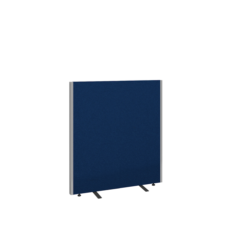 Floor Standing Fabric Screen - W800 x D40 x H1200mm - Blue