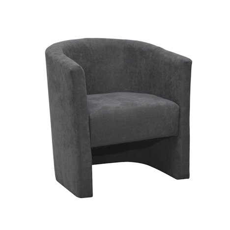 Tub Seating - Armchair - Black - Grey Fabric