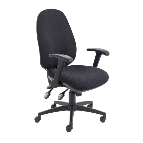 Maxi Ergo Ergonomic Chair - Charcoal - Folding Arms