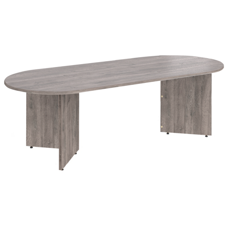 Radial End Meeting Table 2400 - Grey Oak