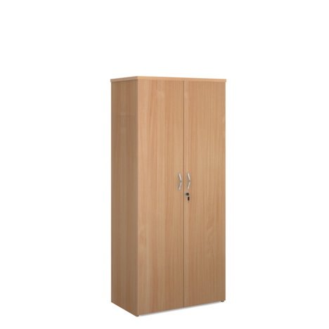 Double Door Cupboard - 1790mm High - Four Shelves - Beech