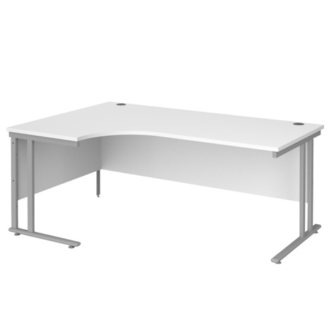 Radial Cantilever Workstation - 1800 - Silver - Left - White