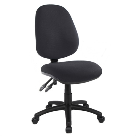 Vantage 100 Fabric Operator Chair - No Arms - Black