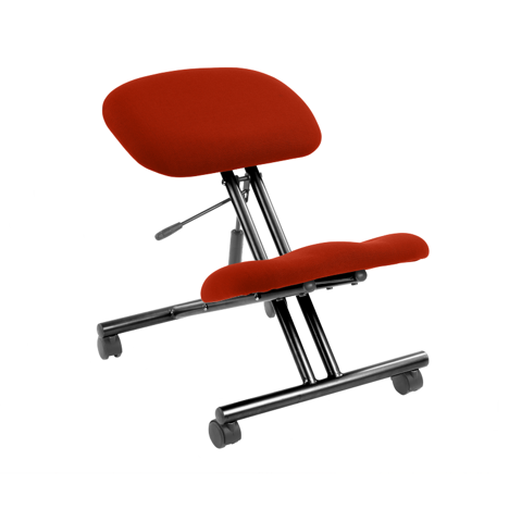Kneeling Task Operator Stool - Black Frame - Tabasco Orange