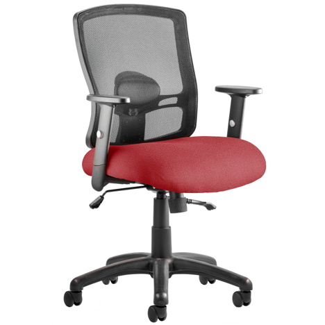 Portland II Mesh Back Chair - Ginseng Chilli