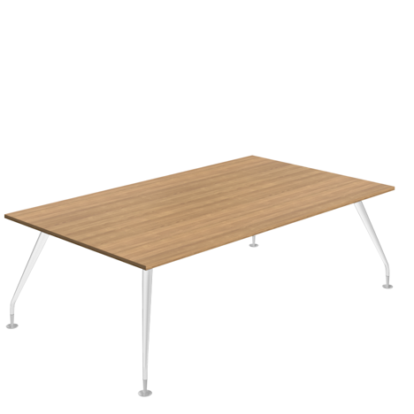 Massa Boardroom Table - 2400 - White Legs -  Verona Cherry