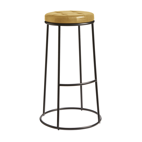 Max 75 Stools - Black Frame - Vintage Gold Seat