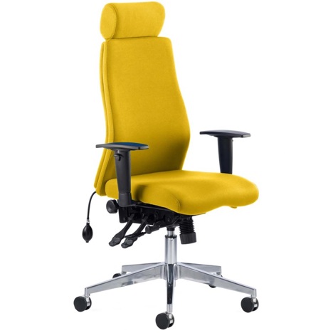 Onyx Ergonomic Operators Chair - Senna Yellow