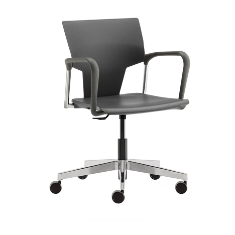 IKON Meeting and Boardroom Chair - With Arms - Swivel Base - Black