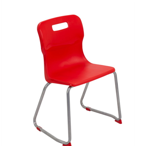 Titan Skid Base Chair - Size 4 - Red