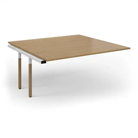 Connex Plus Boardroom Tables - Addon Desk - 1600 x 1600 - without Cut Out - Oak