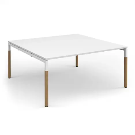 Connex Plus Boardroom Tables - Addon Desk - 1600 x 1600 - without Cut Out - White