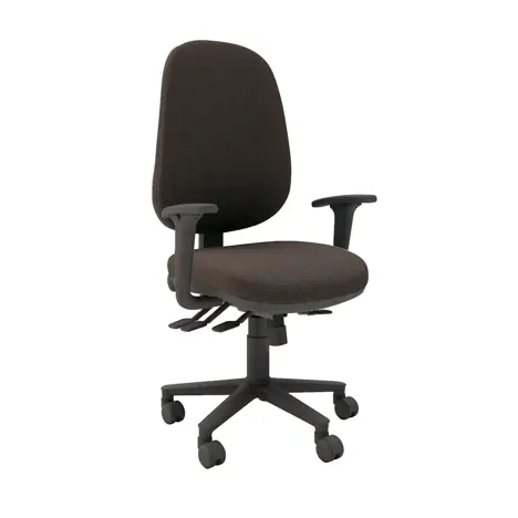Multi-functional High Back Task Chair - Black Base - Adjustable Arms - Ralstone