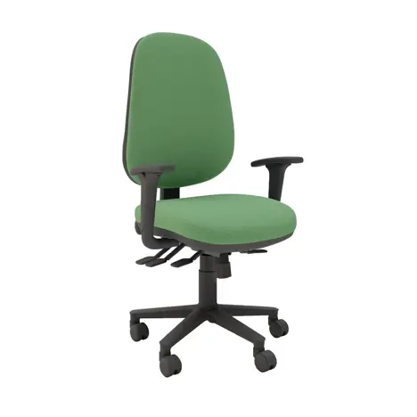 Multi-functional High Back Task Chair - Black Base - Adjustable Arms - Drawbridge