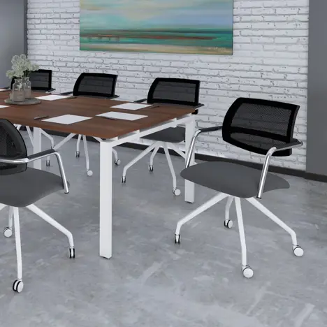 Tuba Conference Chair with Half Mesh Back