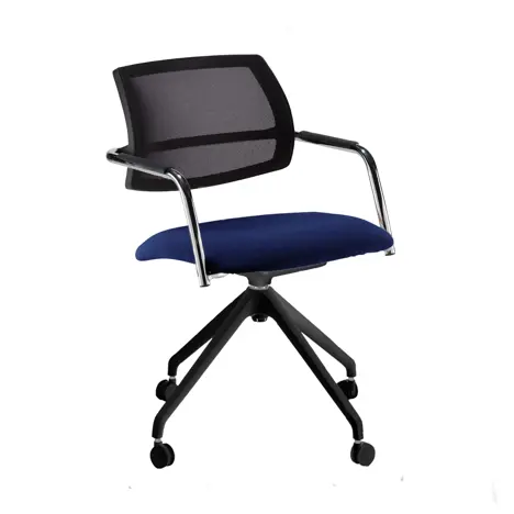 Tuba Conference Chair with Half Mesh Back - Black Base - FL010 - Hamiton