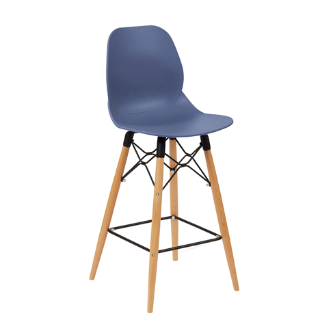 Aquilo Beech Leg Stool - Navy