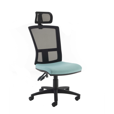 Linx Mesh Back Chair - Twin Lever - No Arms - Head Rest