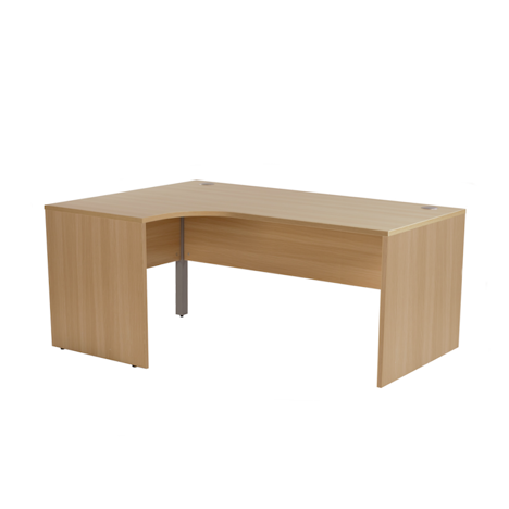 Panel Ended Radial Workstation - Left Hand - 1600 - Beech