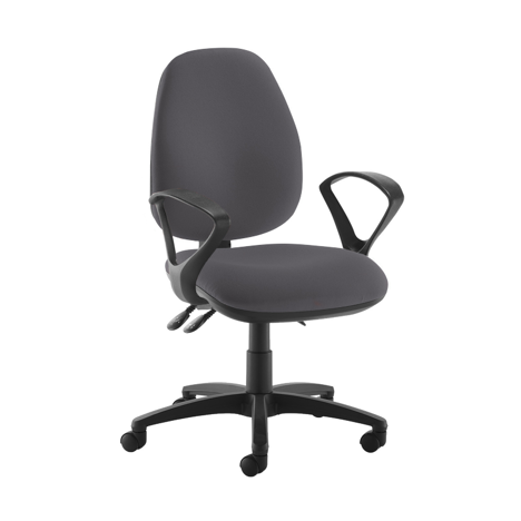 Jota XL Fabric Back Operator Chair - Fixed Arms - Blizzard Grey