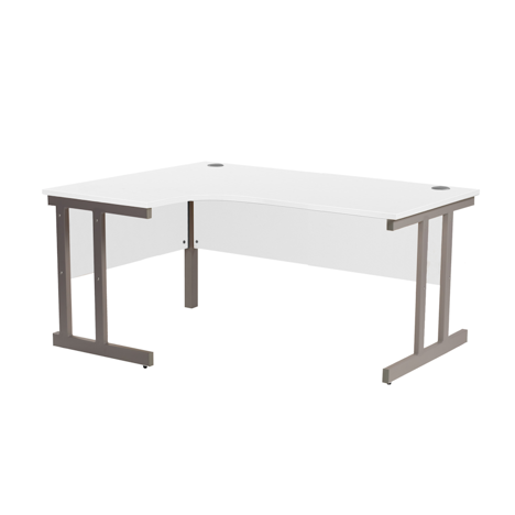 Cantilever Radial Workstation - 1500mm - Left Hand - White