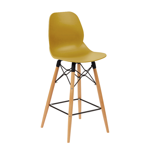 Aquilo Beech Leg Stool - Mustard