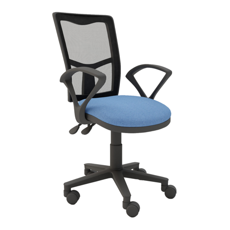 ZIMP Mesh Back Operator Chair - Fixed Arms - Black Base