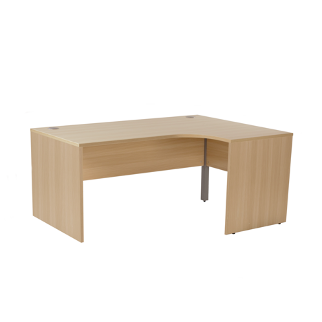 Panel Ended Radial Workstation - Right Hand - 1500 - Oak