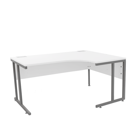Platinum Range - Radial Workstation - Cantilever - 1500mm - Right Han - White