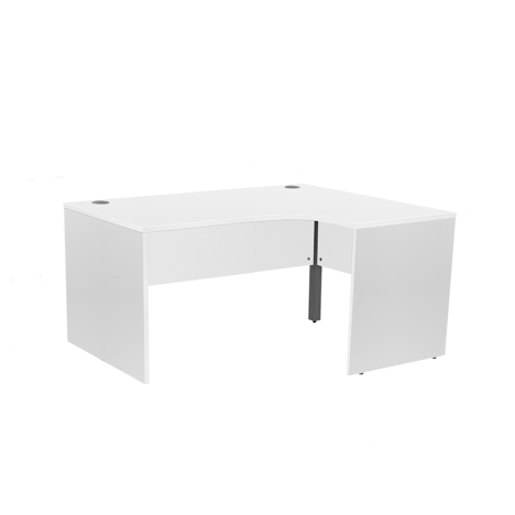 Panel Ended Radial Workstation - Right Hand - 1200 - White