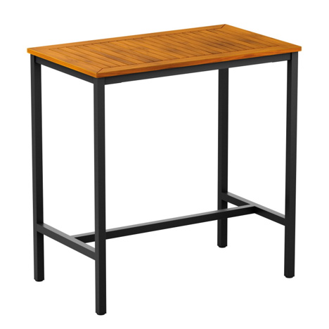 ICE Four Leg Poseur Table with Black Frame - 1200 x 700mm