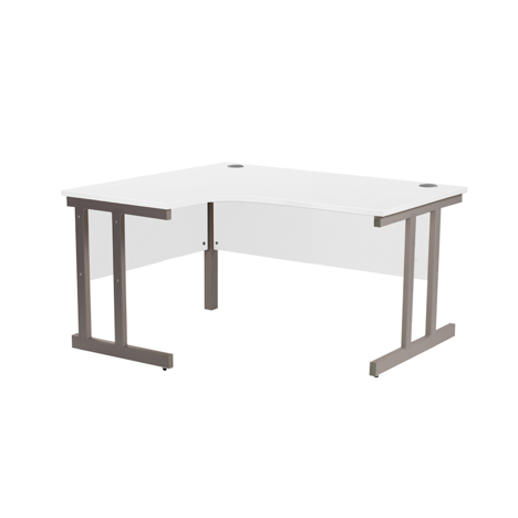 Cantilever Radial Workstation - 1200mm - Left Hand - White