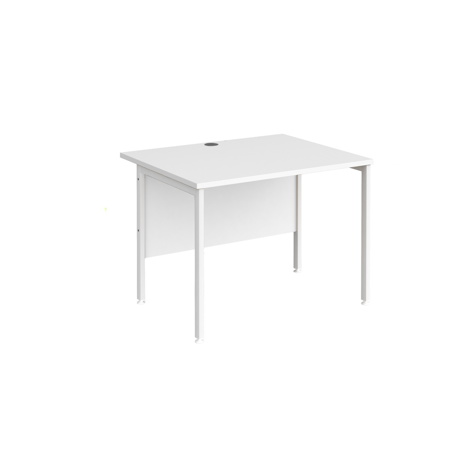 Straight Desk - H-Frame - 1000 - White - White