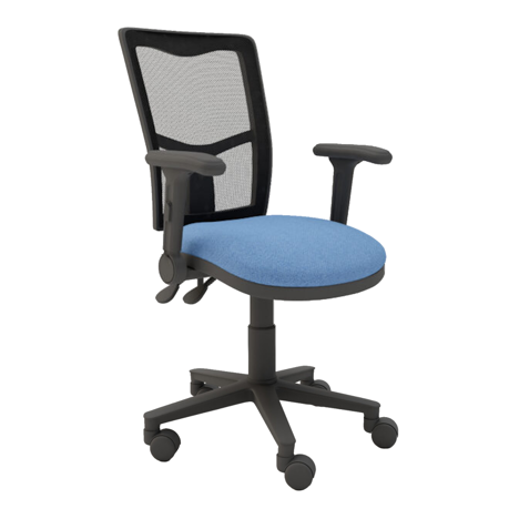 ZIMP Mesh Back Operator Chair - Folding Arms - Black Base