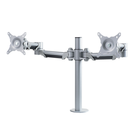FSA Ergonomic Monitor Arm - Double - Silver