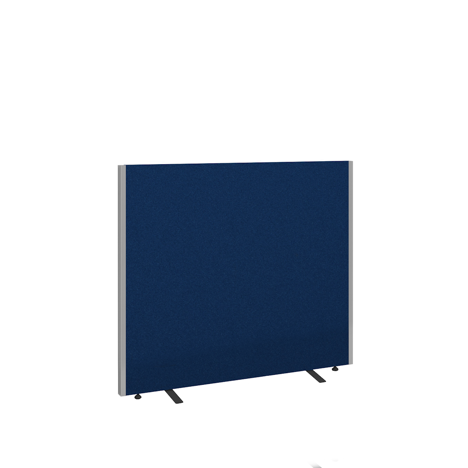 Floor Standing Fabric Screen - W1200 x D40 x H1200mm - Blue