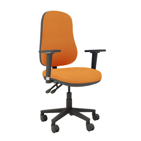 Ergo High Back Operator Chair - 3D Arms - Orange