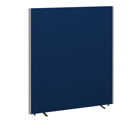 Floor Standing Fabric Screen - W1400 x D40 x H1800mm - Blue