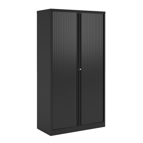 Bisley Tambour Cupboards 1970-1985mm - Black