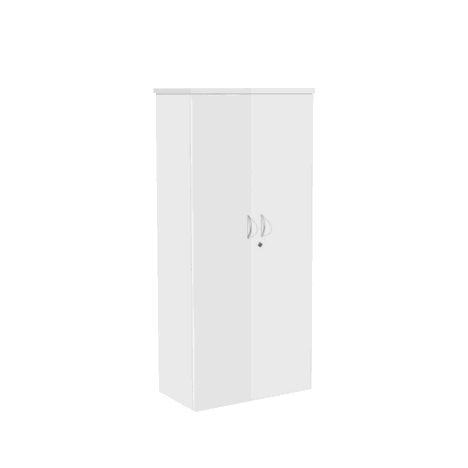 Double Door Lockable Storage Cupboards - 1600mm - White