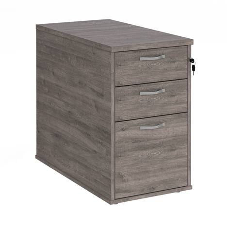 Desk High Pedestal - 800mm - Grey Oak