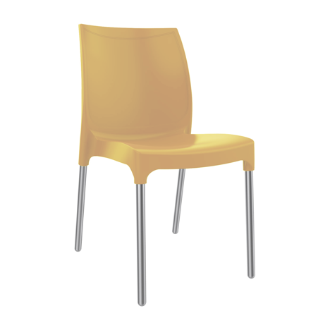 Vibe Polypropylene Chair - Mustard