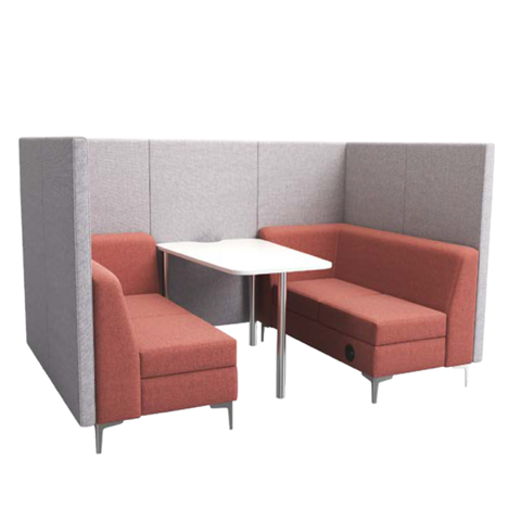 Simoon Booth - 4 Seater Booth - Open Front without Arms