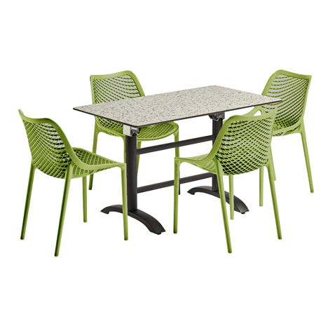 AIR Dining Set 2 - Green Chairs