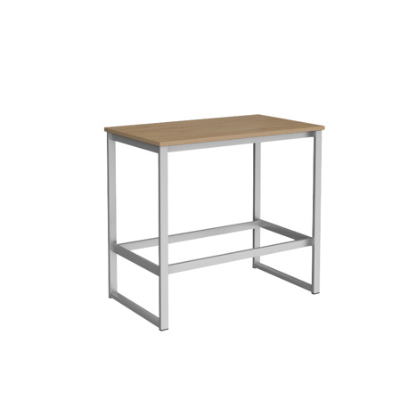 Otto Poseur Benching Solution Dining Table 1200 - Silver - Kendal Oak